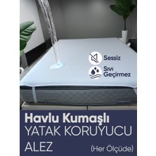 Piyes Home Sıvı Geçirmez Dört Köşe Lastikli Yatak Koruyucu Havlu Alez 100x200