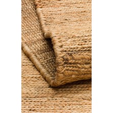 SMK PLAIN NATURAL  - SOUMAK - Soumak Örgülü Naturel Kendir Halı - NATURAL - 80*150