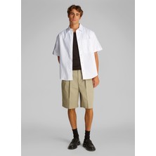 Calvin Klein Jeans Beyaz Erkek Gömlek J30J327293YAF Oxford S/s Shırt