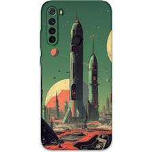 Xiaomi Redmi Note 8 Uyumlu Uzay Desenli Telefon Kılıfı + Ekran Koruyucu - 5870