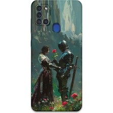 Galaxy A21S Uyumlu Retro Desenli Telefon Kılıfı + Ekran Koruyucu - 5839