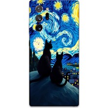 Galaxy Note 20 Ultra Uyumlu Kedi Desenli Telefon Kılıfı + Ekran Koruyucu - 5782