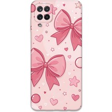 Galaxy M32 Uyumlu Kurdele Desenli Telefon Kılıfı + Ekran Koruyucu - 5803
