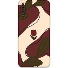 Galaxy A20S Uyumlu Çiçek Desenli Telefon Kılıfı + Ekran Koruyucu - 5790