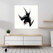 Gaagart Kare Kanvas Tablo Ünlü Eserler Katsushika Hokusai Birds Flaying