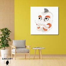 Gaagart Kare Kanvas Tablo Ünlü Eserler Katsushika Hokusai Japanese Mask
