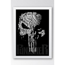 Satürn Design The Punisher Çerçeveli Tablo - Marvel Dizi Posteri Tablo