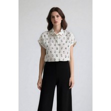 DeFacto Regular Fit Desenli Viskon Kısa Kollu Gömlek Z1661AZ25SP