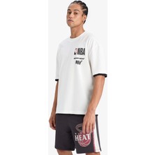 DeFactoFit NBA Miami Heat Oversize Geniş Kalıp Bisiklet Yaka Sırt Baskılı Kısa Kollu Tişört D9866AX25SP