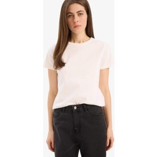 DeFacto Regular Fit Bisiklet Yaka Basic Düz Kısa Kollu Tişört E5451AX25SP