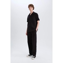 DeFacto Bol Rahat Kesim Wide Leg Yazlık Keten Pantolon C2727AX25SP