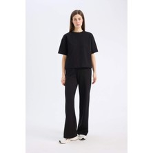 DeFacto Wide Leg Geniş Paça Eşofman Altı Beli Lastikli Cepli Basic Düz D3759AX25SP