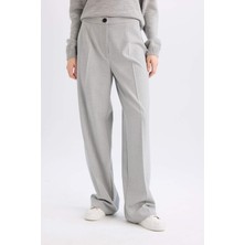 DeFacto Standart Boy Kumaş Palazzo Pantolon Wide Leg Geniş Bol Paça Basic Düz Yüksek Bel C6402AX25SP