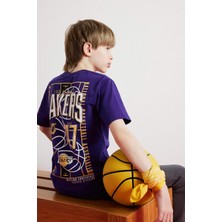 DeFacto NBA Los Angeles Lakers Kısa Kollu Tişört Erkek Çocuk D9544A825SM