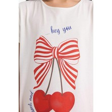 DeFacto Kız Çocuk Pijama Takımı Baskılı Kısa Kollu Üst Beli Lastikli Şort E0667A825HS