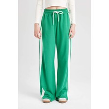 DeFacto Wide Leg Geniş Bol Paça Eşofman Altı Geniş Paça Beli Lastikli Bağcıklı Şeritli D4764AX24AU