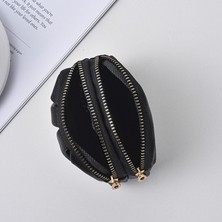 Bling Bling1 Blingbling1 Küçük Cüzdan Para Cüzdanı Pu Çok Fonksiyonlu Pliseli Stil Çift Fermuarlı Madeni Para Çantası (Yurt Dışından)