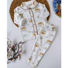 Sevimli Ayıcık ve Yıldız Baskılı Unisex 2'li Takım