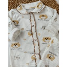 Sevimli Ayıcık ve Yıldız Baskılı Unisex 2'li Takım