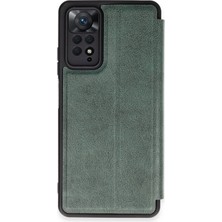 Newface Xiaomi Redmi Note 12 Pro 4g Kılıf Flip Cover - Koyu Yeşil 11