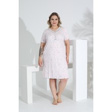 Evia Angelique Bambu Kısa Kol Büyük Beden Kadın Elbise 22524