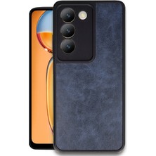 Newface Vivo V30 Lite 4g Kılıf Aras Deri Kapak - Lacivert 11