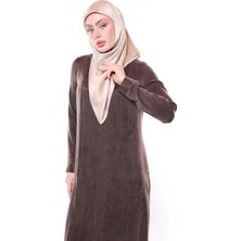Harika Wear Kahverengi Lüks Kobra Elbis Fermuarlı Kollar (Sadece Elbise)