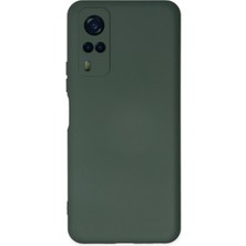 Newface Vivo Y53S Kılıf Nano Içi Kadife Silikon - Koyu Yeşil 11