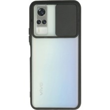 Newface Vivo Y53S Kılıf Palm Buzlu Kamera Sürgülü Silikon - Siyah 11