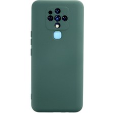 Newface Tecno Camon 16 Kılıf Nano Içi Kadife Silikon - Koyu Yeşil 11