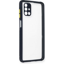 Newface Samsung Galaxy M51 Kılıf Miami Şeffaf Silikon  - Lacivert 11