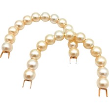 Angel Çanta Aksesuar Kancalı Büyük Incili Çanta Sapı Light Gold Metalli