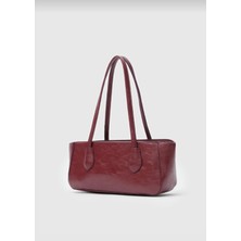 Minel Fashion Vanilia Bordo Cilt Retro Pinterest Kadın Omuz Çantası