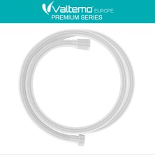 Valtemo Europe 150 Cm  Beyaz NeoFlex Pvc Duş Hortumu, Gerçek Prinç, 5 Katmanlı, Ultra Kaliteli Vs-258