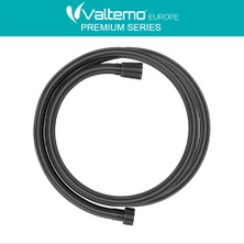 Valtemo Europe 150 Cm Siyah, NeoFlex Pvc, Patlamaz, Gerçek Prinç, Çift Kenetli, 5 Katmanlı, Sağlıklı Duş Hortumu VS-248