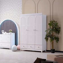 Perla 3 Kapılı Dolap - Beyaz