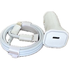 Iphone Uyumlu 20W Araç Çakmaklık Şarj Aleti 11-12-13-14 Ligtning Tüm Telefonlara Uyumlu Type-C Çıkış