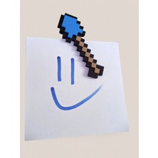 Minecraft Stil Mıknatıslı Kazma ve Kürek Seti - Not Tutucu Magnet Dekoratif Figür (2'li)