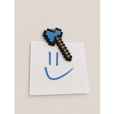 Minecraft Stil Mıknatıslı Kazma ve Kürek Seti - Not Tutucu Magnet Dekoratif Figür (2'li)