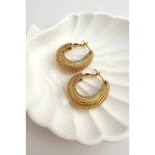 Modex Altın Sarısı Prinç Sepet Küpe