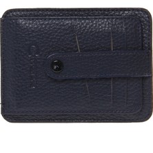 Cotton Bar Koyu Lacivert Deri Kartlık