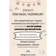 Isme Özel %100 Pamuk Baskılı 11'li Isimli Organik Bebek Hastane Çıkışı M30