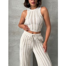 Premium Kalite Pantolon Crop Takım