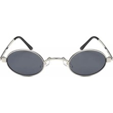 Toz Vintage Melveks Siyah Yuvarlak Metal Çerçeve Vintage& Retro Güneş Gözlüğü