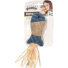 Pawise Simple Cat Hasır Kedi Oyuncağı Balık Sptgl