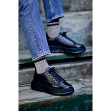 Caddya Model Kombinasyonlu Hakiki Deri Sneaker