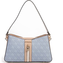 Silver Polo  Kadın Çapraz Çanta 1102-46719 Sılver Polo Çapraz Bayan Çantası M178 Mavi-Mat Ten-Kemik