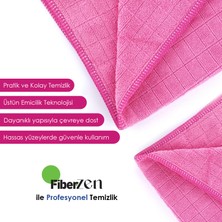 FiberZen Mutfak Temizlik Bezi | Süper Emici Mikrofiber | Leke Tutmaz | 40X40CM | Pembe