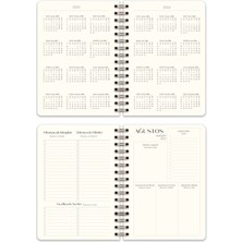 Matt Notebook 2025-2026 A5 Keten Akademik Ajanda Spiralli 15X21 cm - 17 Aylık Lila