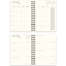 Matt Notebook 2025-2026 A5 Keten Akademik Ajanda Spiralli 15X21 cm - 17 Aylık Lila